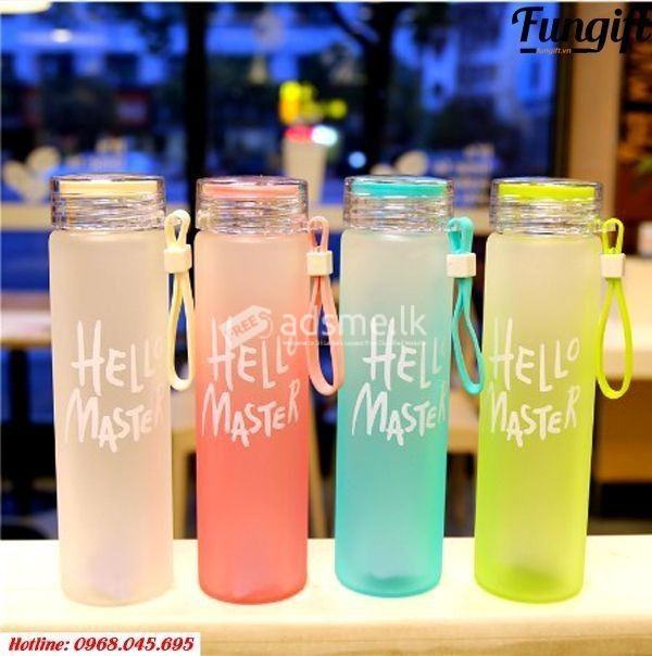 Hello Master Glass Water Bottle with Airtight Cap Holder Strap
