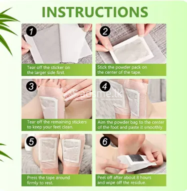 Kinoki Foot Detox Cleaning Patches – 10 Pads 100% Natural | Pain Relief | Better Sleep | Toxin Removal