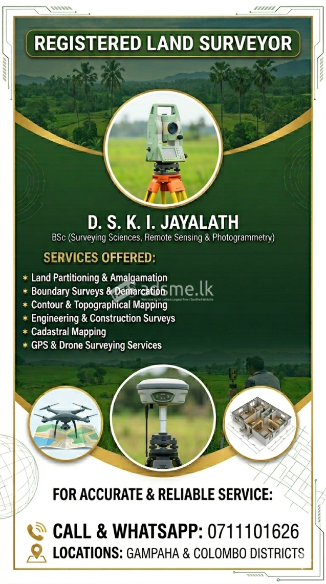 Land Survey Services Kadawatha, Kirillawala
