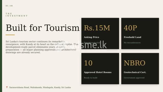 Premium 40 Perches Land Property for Sale in Kandy.