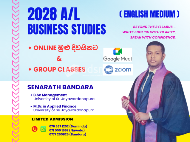 Senarath Bandara (B.Sc Management, M.Sc Applied finance)