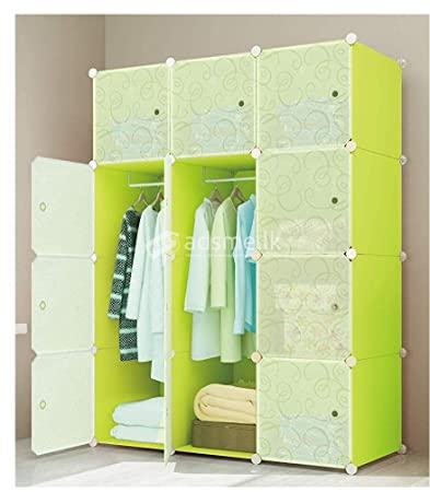 DIY- 12 Cubes Storage- Wardrobe Cupboard , Black & White / Blue Colour