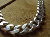 Pure silver curb chain