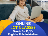 ICT ONLINE TUITION CLASSES FOR GRADE 6 to O/L. 6 වසරේ සිට 0/L දක්වා තොරතුරු හා සන්නිවේදන තාක්ෂණ පංති