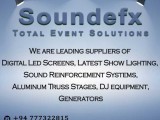 Sound EFX  Entertainments - Event  Equipment Rental Service.