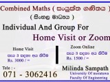 Combined Maths (Online or Homevisit Individual and Group )