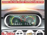 2in1 LCD Car Digital Gauge Voltage/Water Temperature Meter Rs.6,000/-