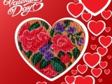 Valentine's day gift-cross stitch wall hanging