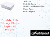 A3 160gsm Double Side Glossy Photo Paper