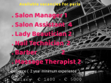 salon job vacancies