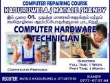 COMPUTER REPAIRING COURSE - KADURUWELA / MATALE / KANDY