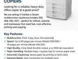 Toshiba e-Studio 305 / 306 / 255 / 257 Multifunction Copiers